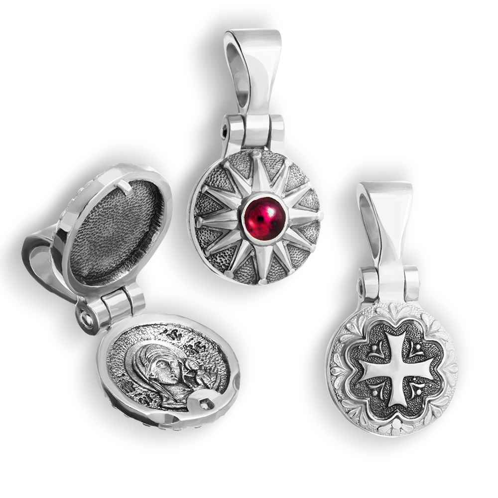 Складень «Казанская» серебро