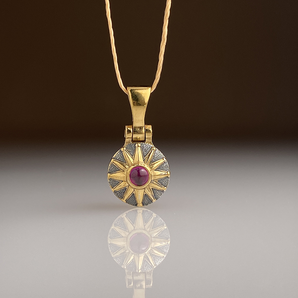 Складень «Казанская» серебро/позолота